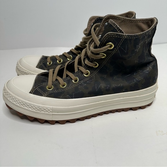 Converse Chuck Taylor RARE Lift Ripple High Top Sneakers Camo Star Size 7.5 - Picture 5 of 12
